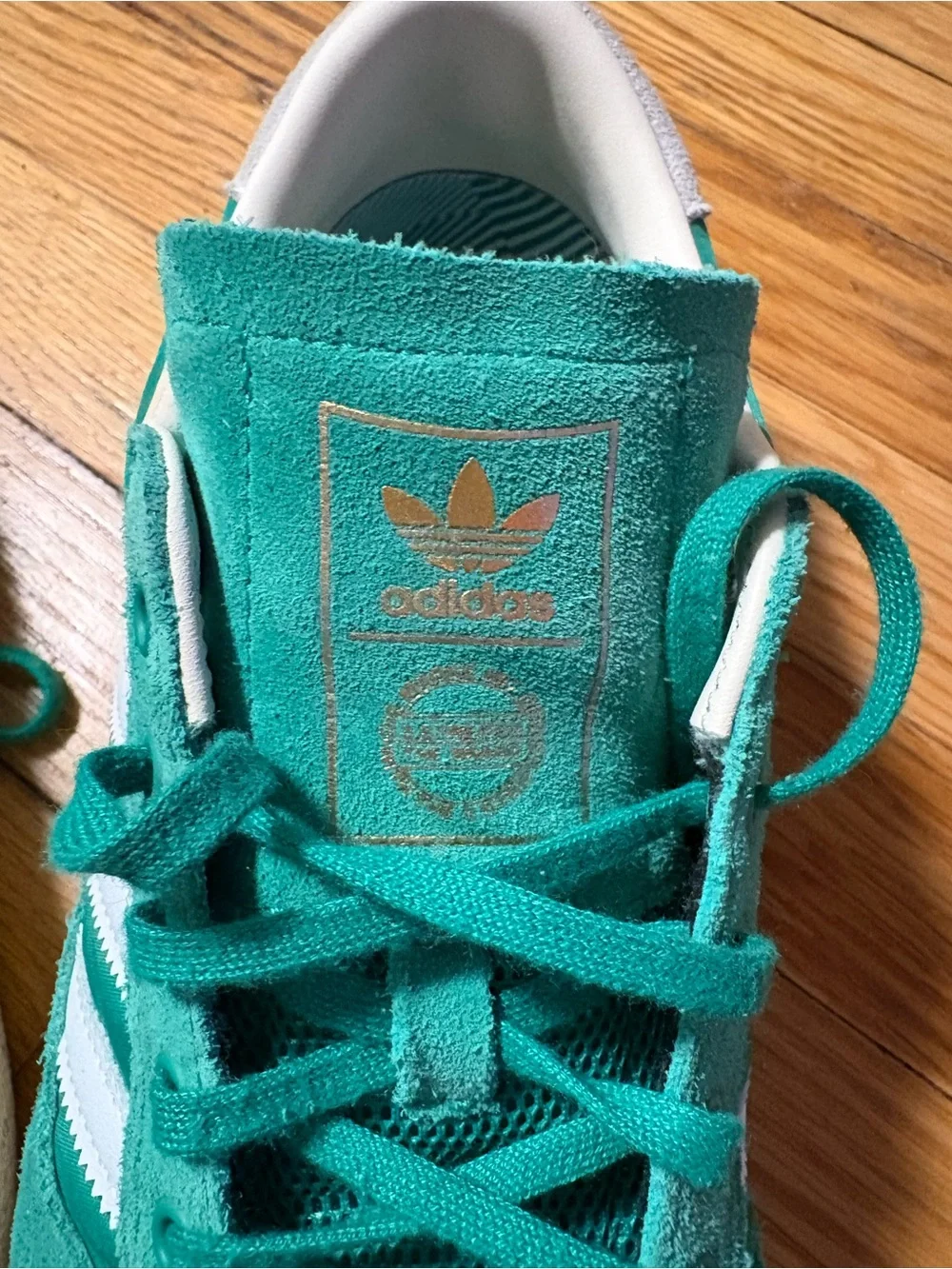 adidas Green Suede Low-Top Sneakers